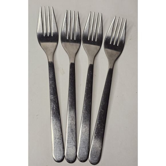 Ikea 224 58 Stainless Dinner Forks Set Of Four Minimalist Pattern - Picture 1 of 5